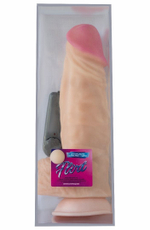 Вибромассажер-гигант с выносным блоком управления - 24,5 см. (Цвет: телесный)