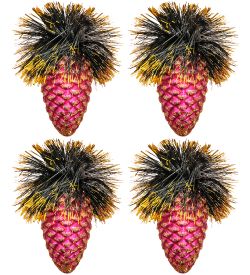 Элита НФШ-1223/3 Набор ел.украшений Шар 4шт «Шишки» красный