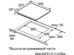 Варочная панель MAUNFELD CVI594STBK индукционная