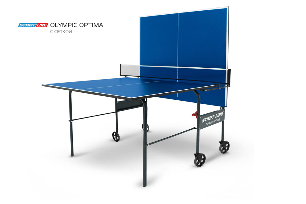 Стол теннисный Olympic Optima Синий с сеткой