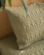 Комплект стеганного покрывала и 2 наволочек Lalehzar Green Hermodr 130220297 Иран