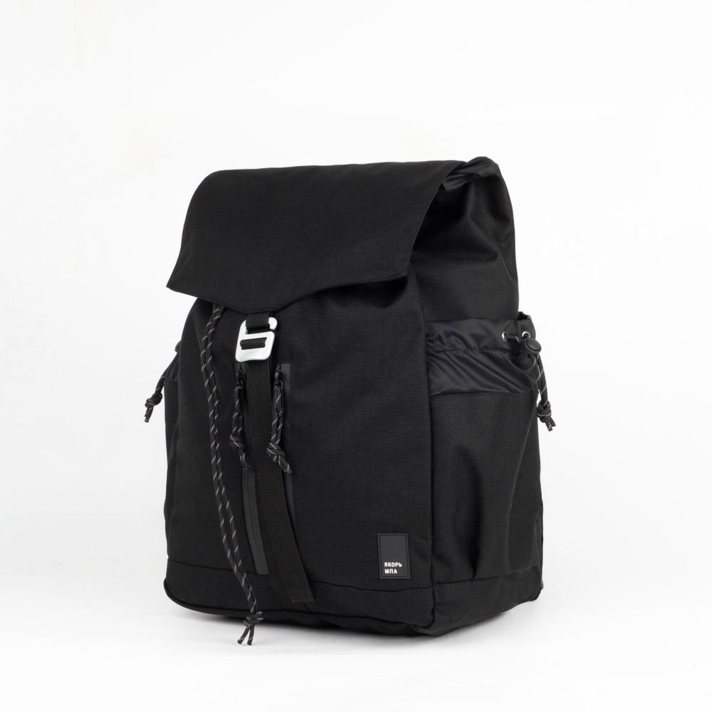 Рюкзак Якорь Сборка черный / черный рипстоп
