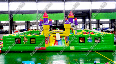 Большой надувной батут "Средневековье" 12*12*5 м