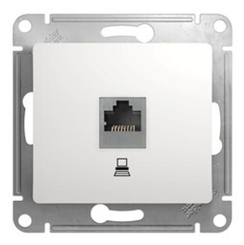 Розетка компьютерная 1-м СП RJ45 кат.5E белая GSL000181К