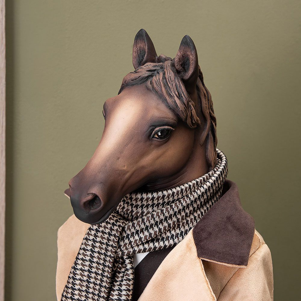 Кукла интерьерная коллекционная Конь Сэр Джон