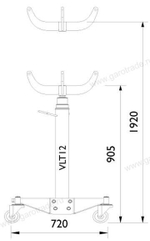 Стойка гидравлическая г/п 1200 кг VLT12 AC Hydraulic