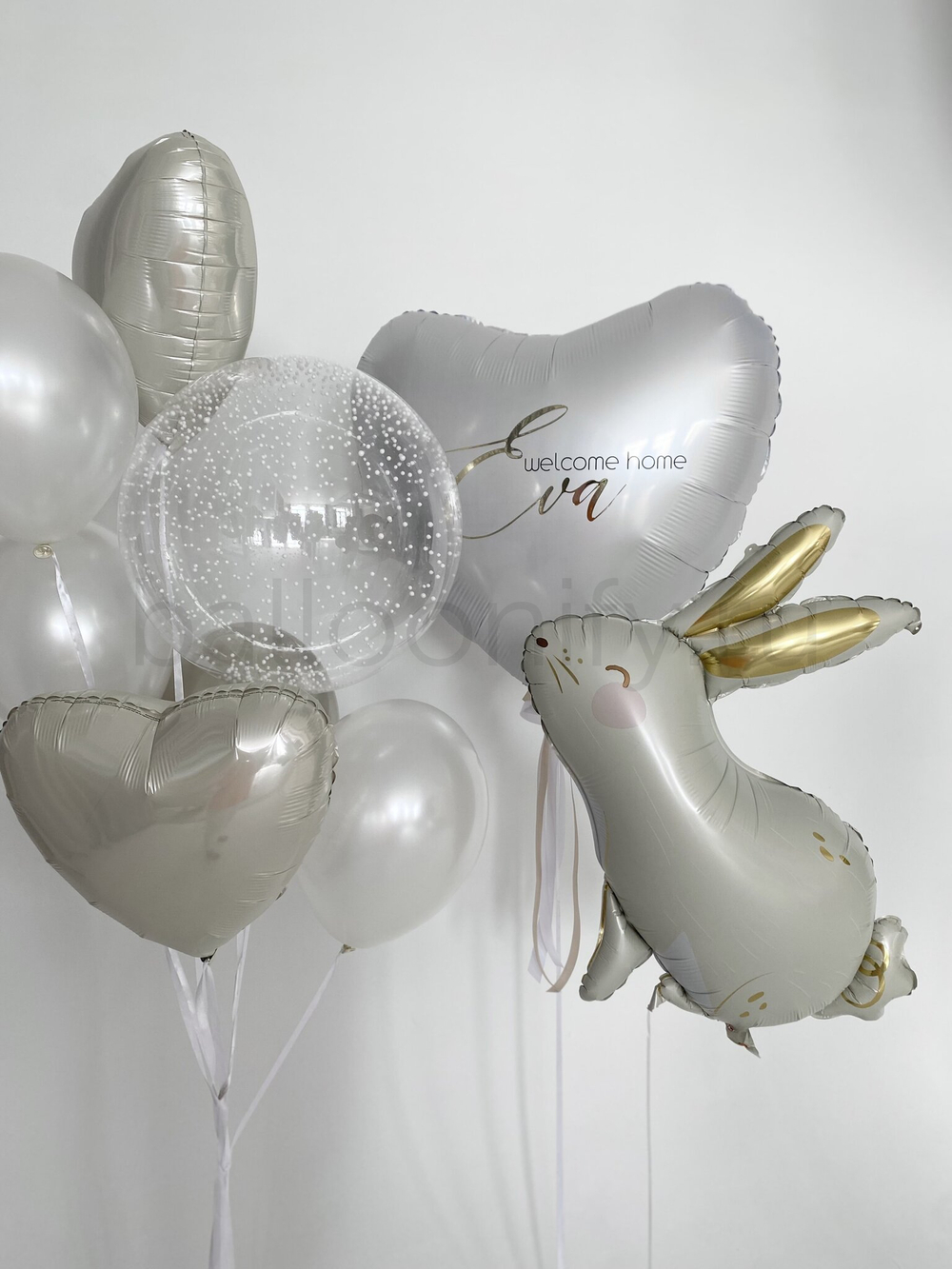 Набор шаров для новорожденного "Зайка золотые ушки", дизайн №2