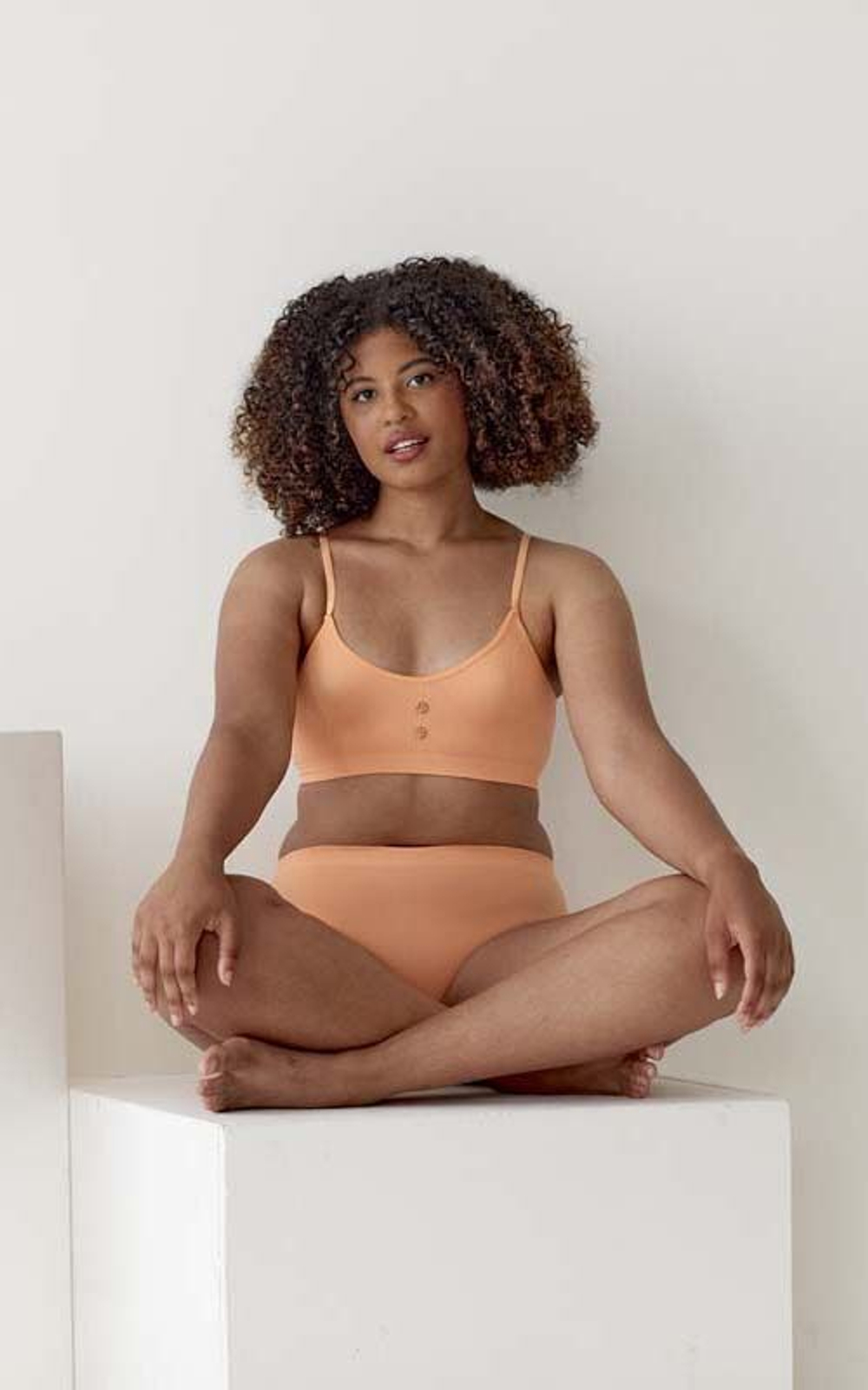 Эко-бюстгальтер в мелкий рубчик Eco-wear (Размер: M-L) (Цвет: нежно-розовый)