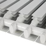 Радиатор алюминиевый STOUT Alpha 500 - 8 секции (подключение боковое, цвет белый)