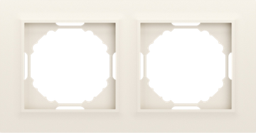 Рамка 2-я,  Wave матовый кремовый,  серия A07