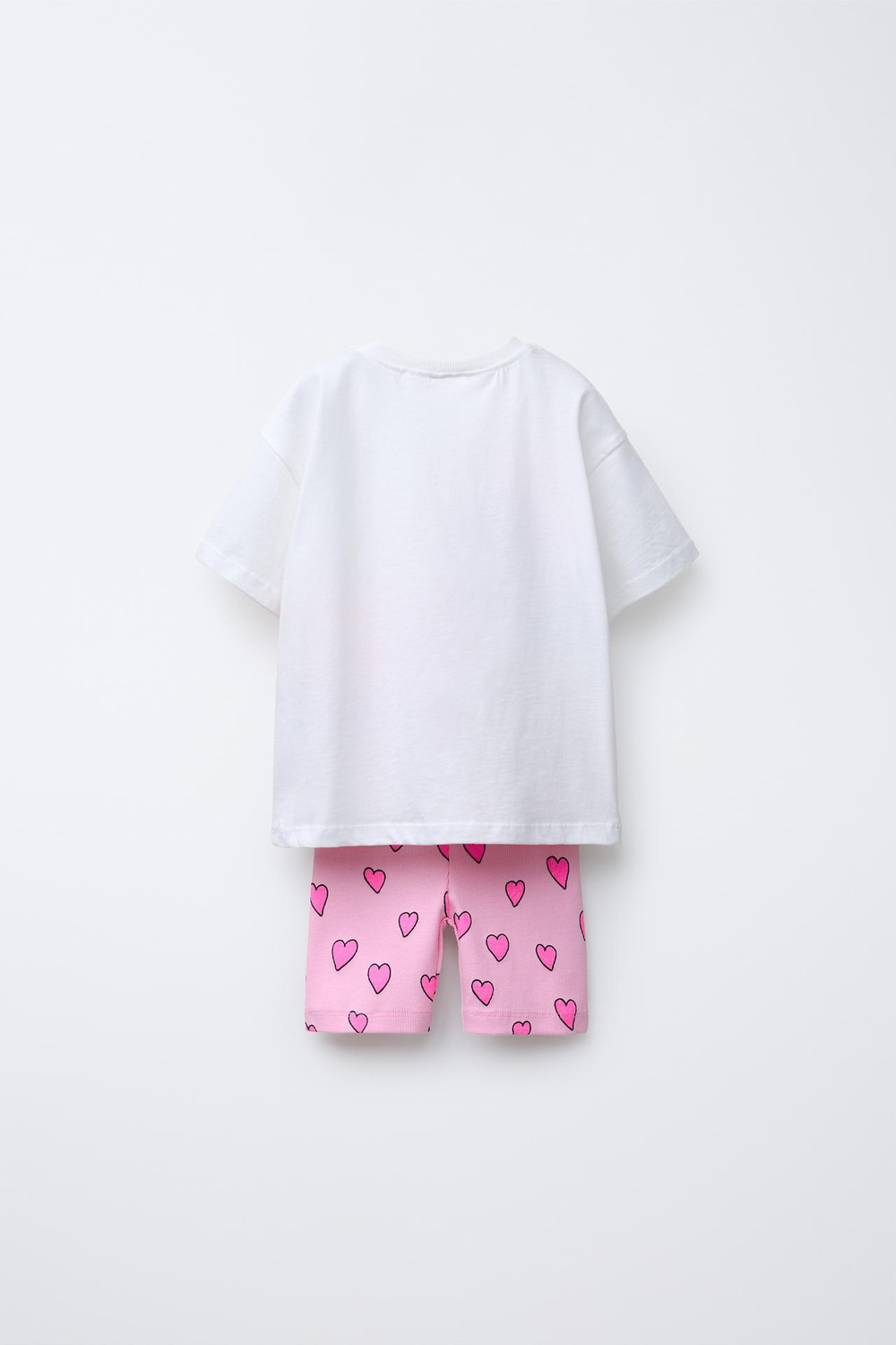 ZARA КОМПЛЕКТ ИЗ ФУТБОЛКИ И ВЕЛОСИПЕДОК С ПРИНТОМ MINNIE MOUSE AND DAISY © DISNEY, РОЗОВЫЙ