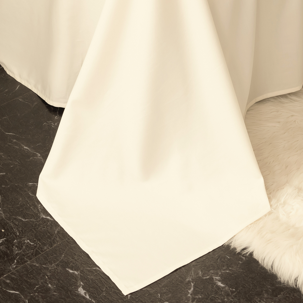 Комплект постельного белья Однотонный Сатин Премиум широкий кант на резинке OCPKR022