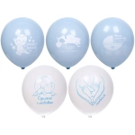 Воздушные шары 100 шт, 10»/25см «Наш сыночек», Голубой/белый