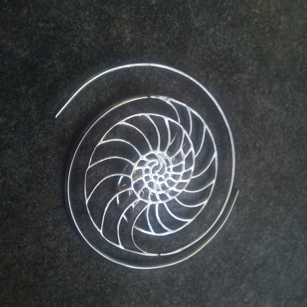 Серьги-спирали НАУТИЛУС, серебро