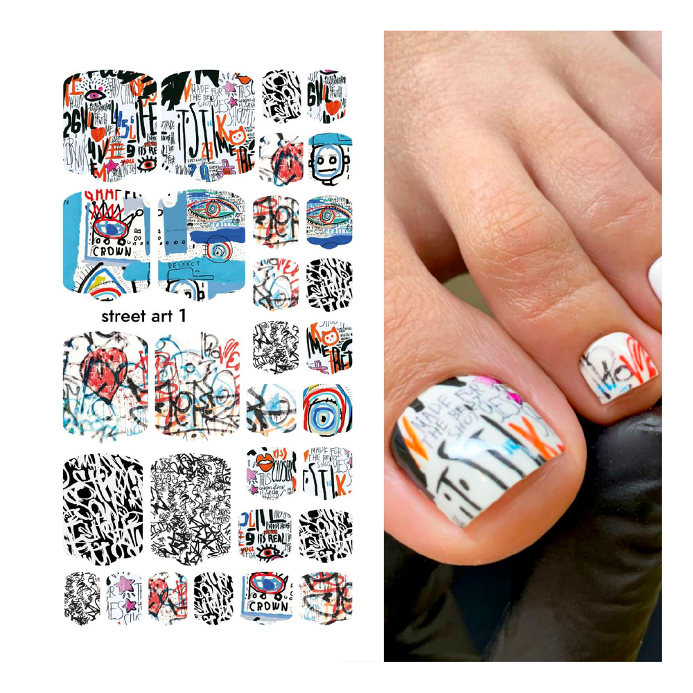 Пленки для педикюра Provocative Nails street art 1