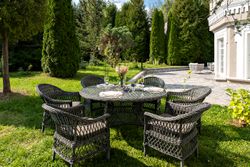 "Эспрессо–150 S" обеденная группа плетеная, цвет графит