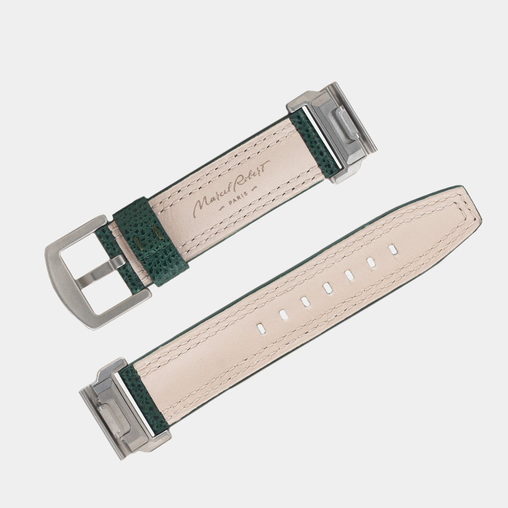 Ремешок для часов Garmin 51 mm с креплением из кожи теленка, зеленого цвета