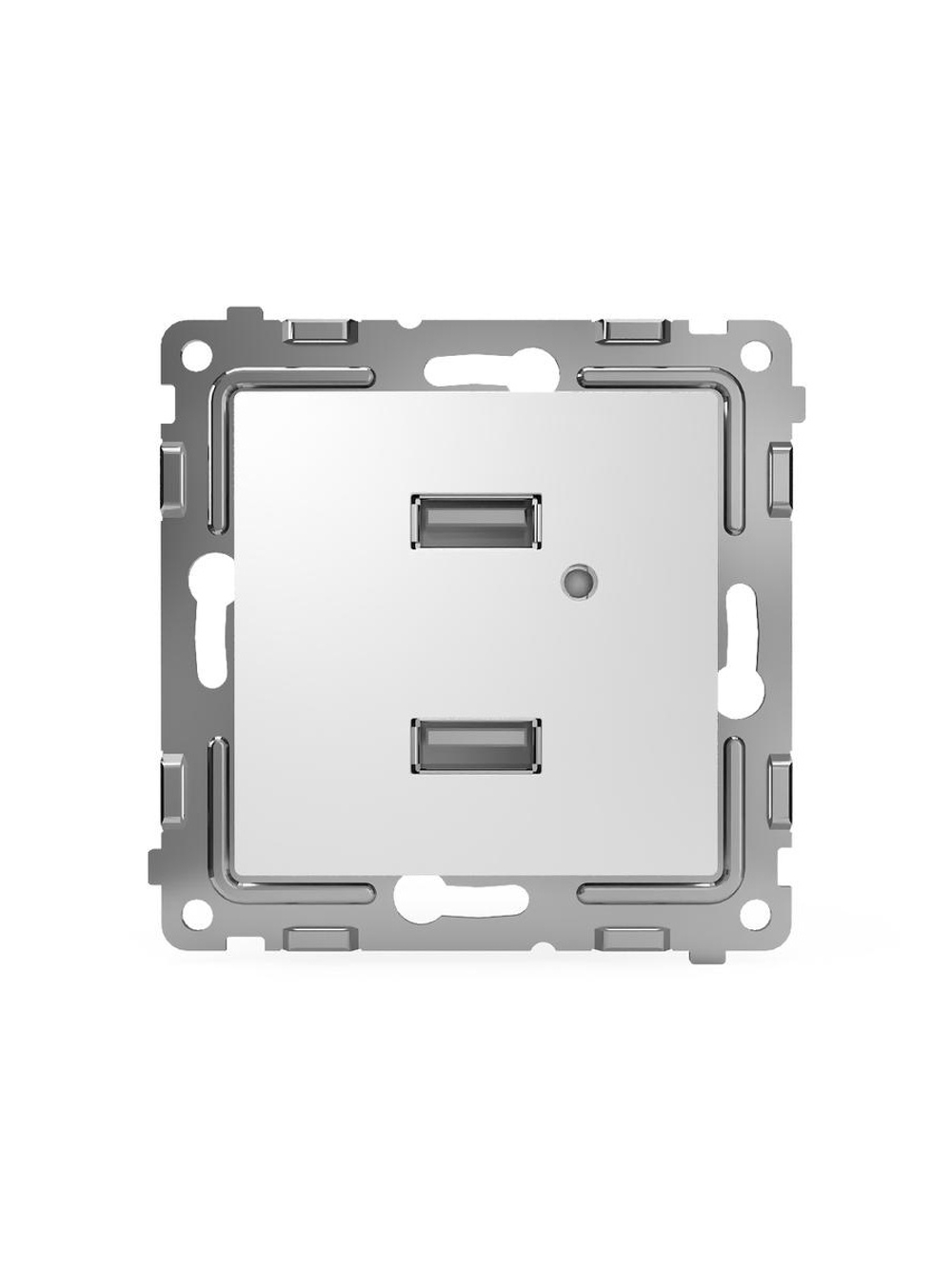 Розетка 2-м USB СП Pixel тип A+A 5В 1х2.1А 2х1.05А механизм бел. TOKOV ELECTRIC TKE-PX-2USB-C01
