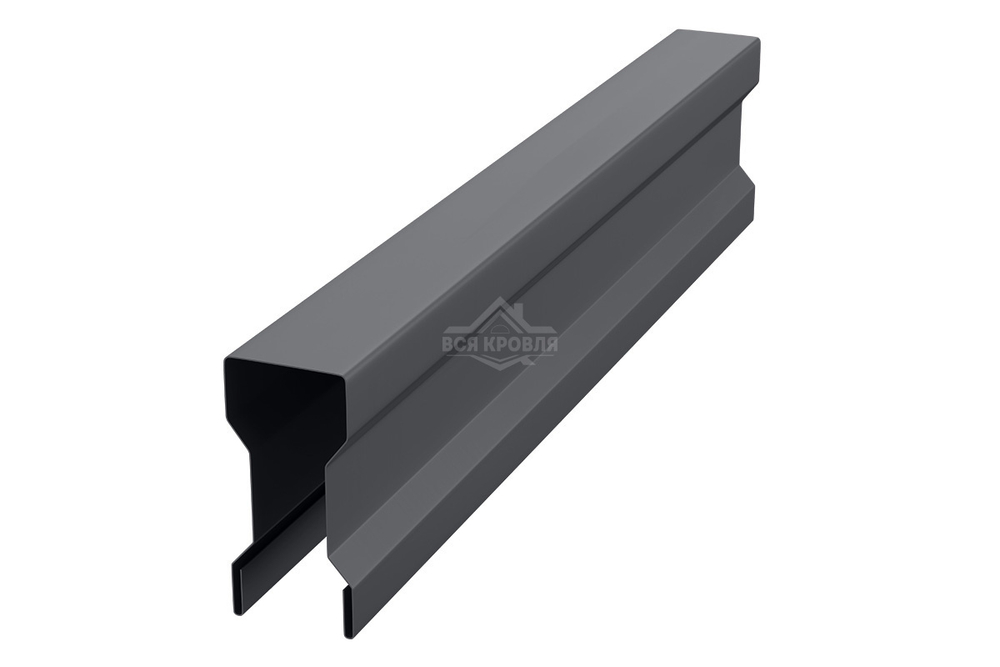 Планка для забора фигурная С8  RAL 7024 2м