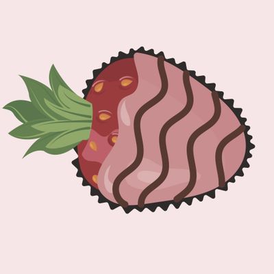 клубника в розовой глазури