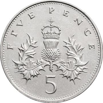 5 пенсов 1988 Великобритания