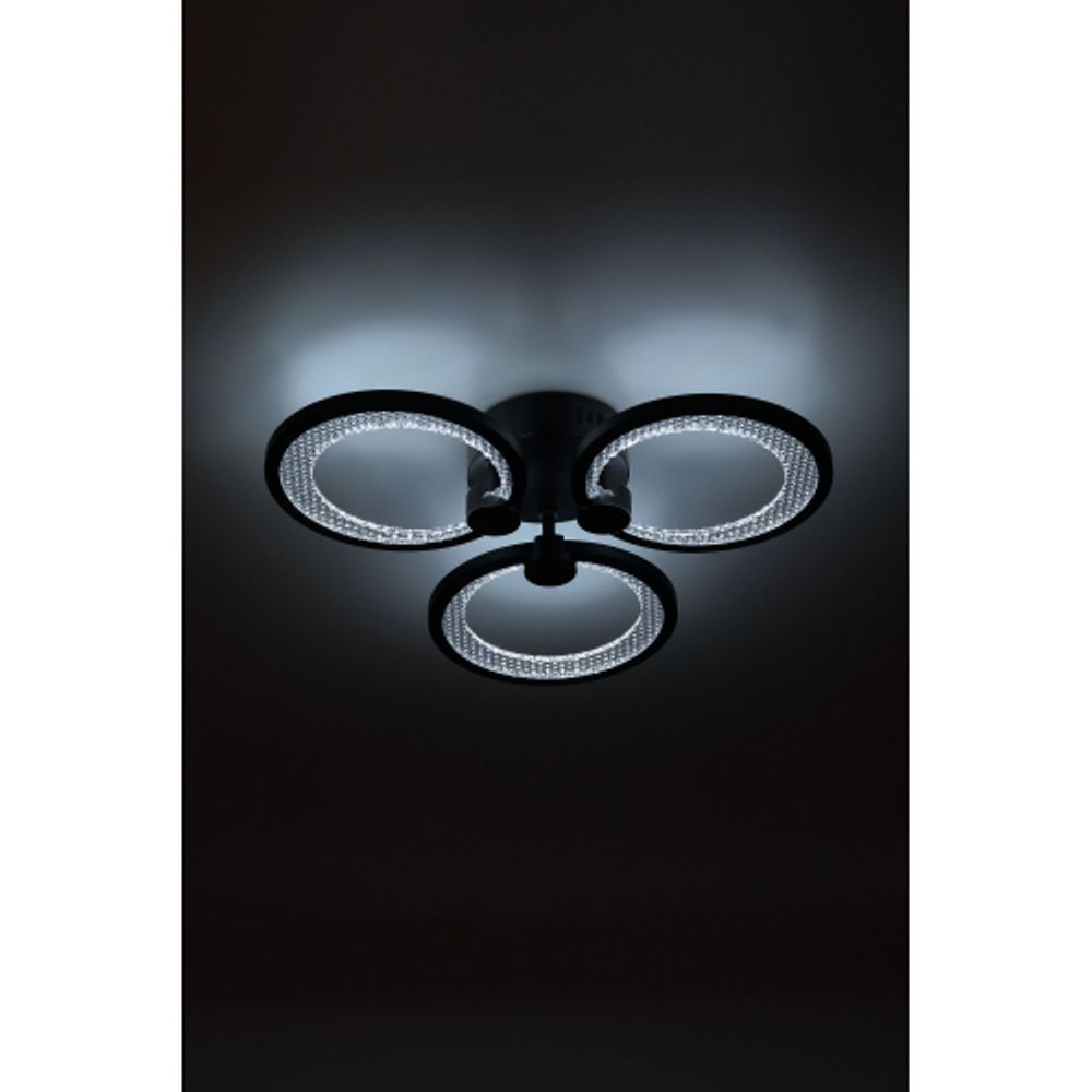 Светильник потолочный светодиодный ЭРА Модерн Odry CLL-1-46W 3K-6,5K RC BK с ДУ черный | Светильники SPB-6 с ДУ