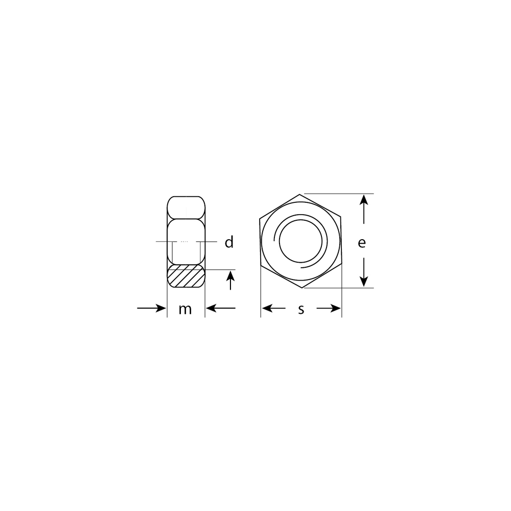 ЗУБР ГОСТ ISO 4032-2014, кл. пр. 6, M6, цинк, 5 кг, шестигранная гайка (303550-06)