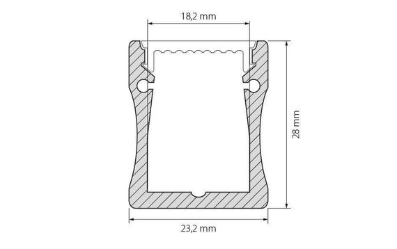 Профиль с рассеивателем Arlight ALU-WIDE-H28-2000 ANOD+FROST 014858