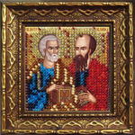 "Икона Святые Апостолы Пётр и Павел"-2081ДПИ вышивка