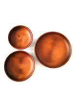 Набор деревянных сервировочных тарелок из кедра