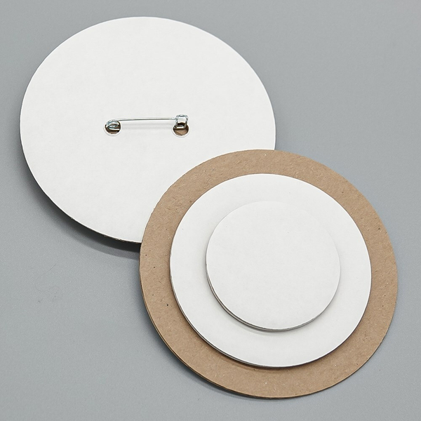 Основа для сборки двухрядной розетки из плиссированной ленты с булавкой, 86 мм.