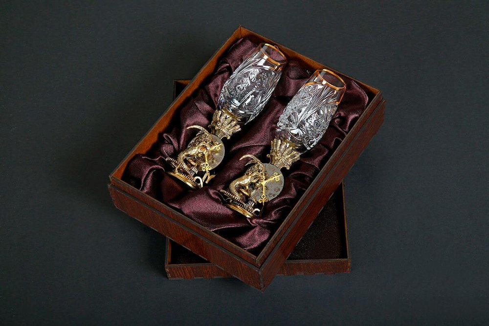 Набор фужеров для водки "Козерог"