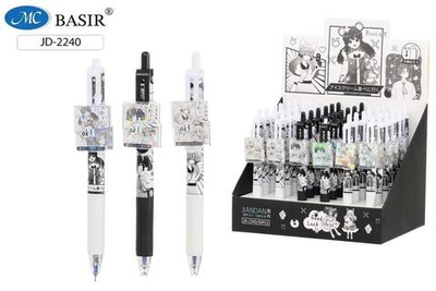 Ручка масляная 0,5 мм синяя "АНИМЕ" (Basir)