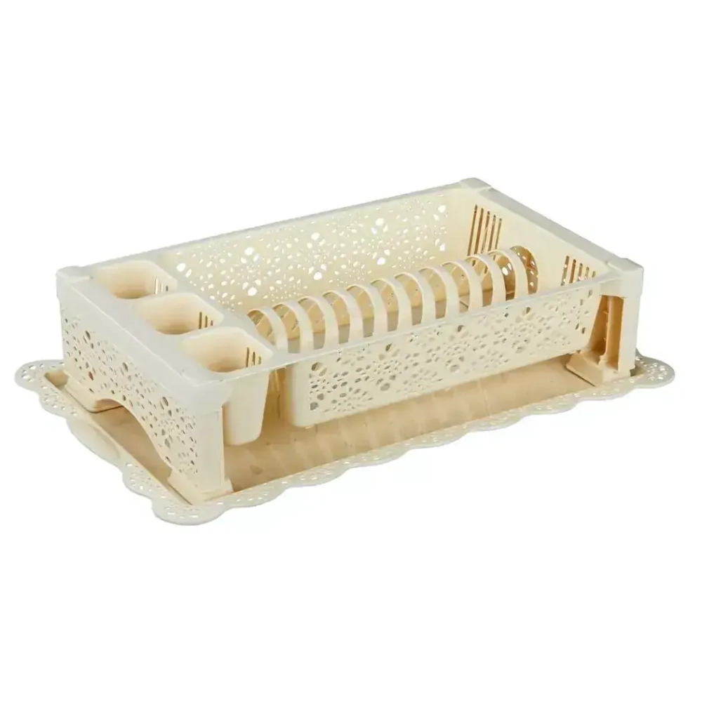 Сушилка для посуды Кружево (бежевый)