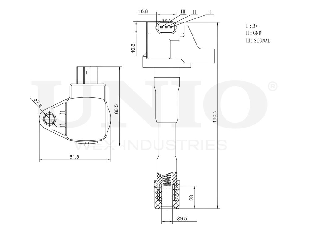 Катушка зажигания UNIO IGC-10031