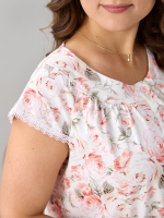 Ночная сорочка С-007/персиковый-розы