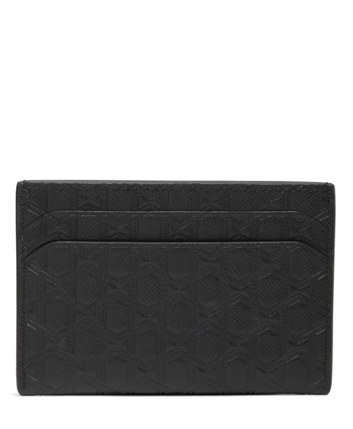 Чехол для карточек кожаный тонкий/Black Textured Monogram