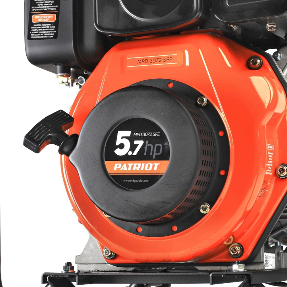 PATRIOT MPD 3072 SFE мотопомпа дизельная 5.7 л.с, 1200 л/мин, диаметр 80 мм, 335101650