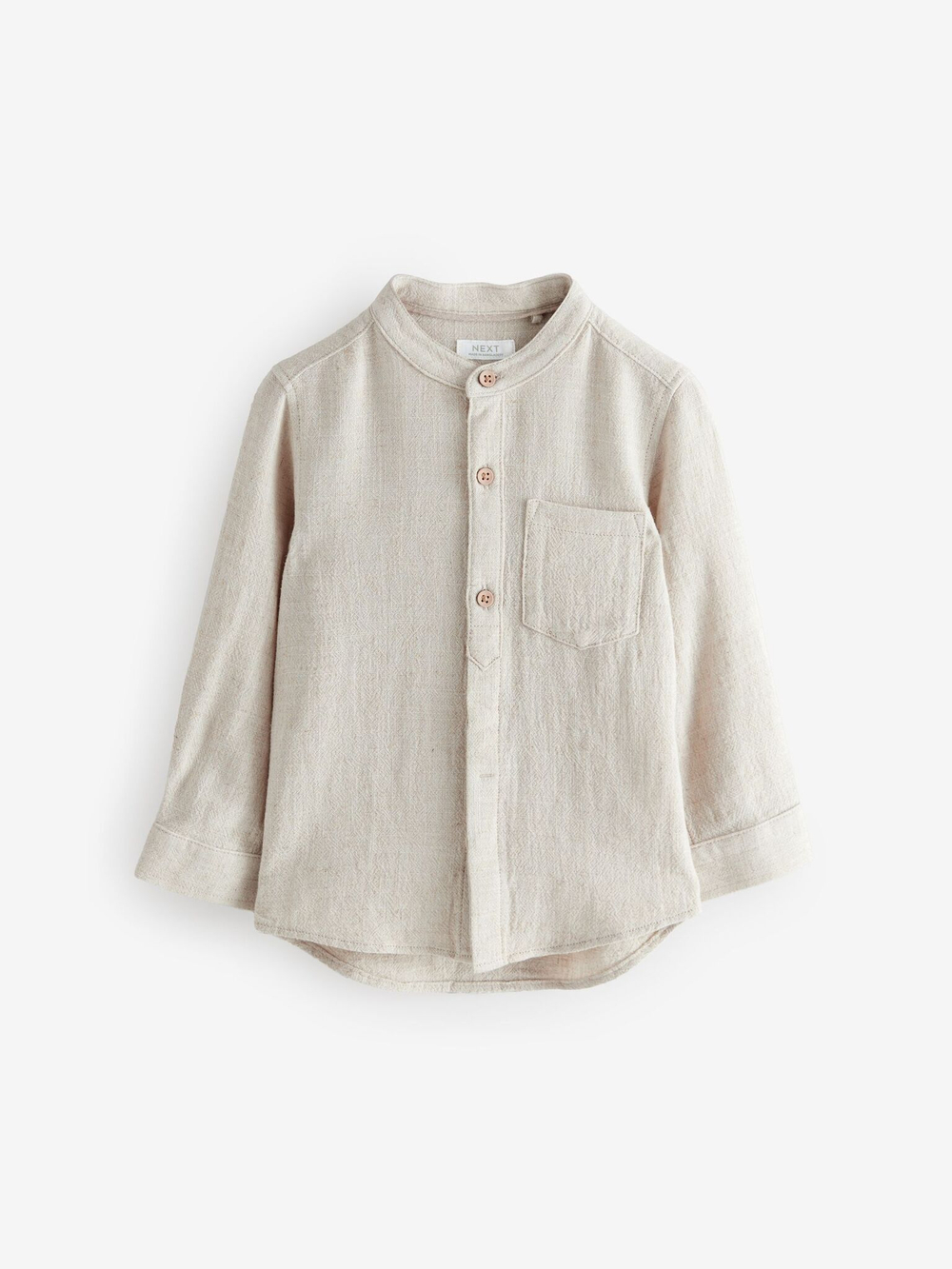 Рубашка льняная для мальчика Next E32-528, Бежевый