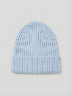 Шапка в рубчик с подворотом