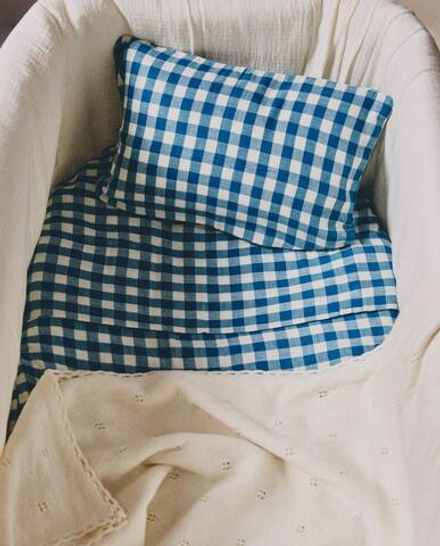 Комплект постельного белья Zara Home, 75х100 см, хлопок 100%, в клетку, 1660/499