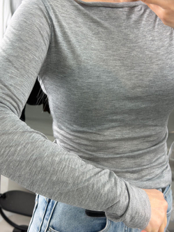 Лонгслив женский арт. 0100 цвет "серый"