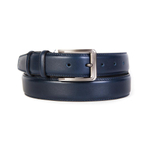 Мужской классический ремень брючный 35 мм синий из натуральной кожи Doublecity RC35-29-06