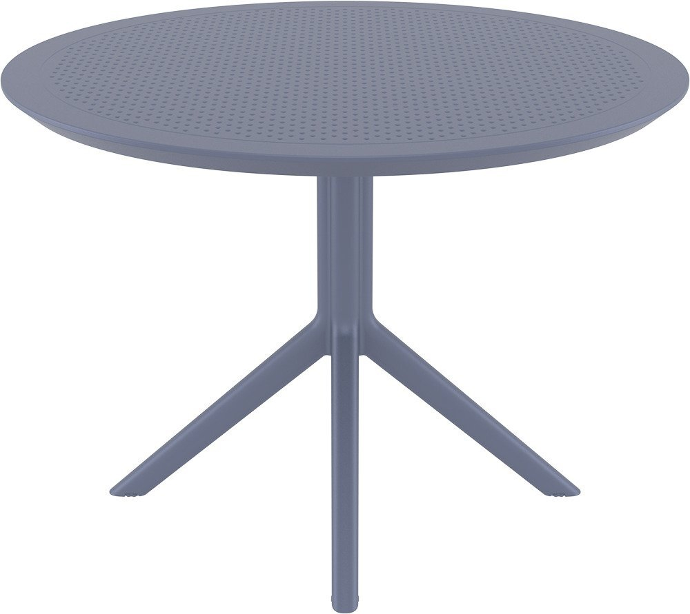 Стол пластиковый обеденный Siesta Contract Sky Table Ø105, темно-серый
