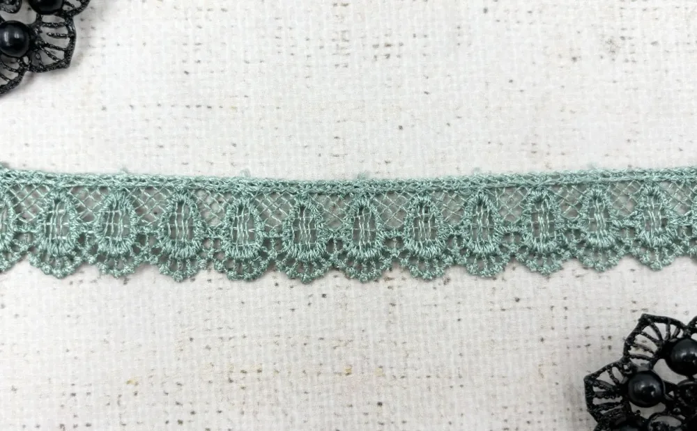 Кружево плетеное, ш. 2-2,2 см, малахит