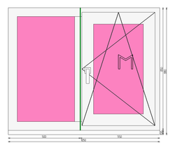 Пластиковое окно 850 х 1050 ТермА Эко + Москитная сетка