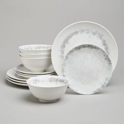 НАБОР ОБЕДЕННЫЙ BRONCO "DAILY" НА 4 ПЕРСОНЫ 12 ПРЕДМЕТОВ СЕРЫЙ