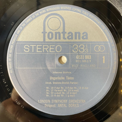 Винтажная виниловая пластинка LP Brahms Брамс, London Symphony Orchestra, Antal Dorati, Ungarische Tanze (Нидерланды 1974)