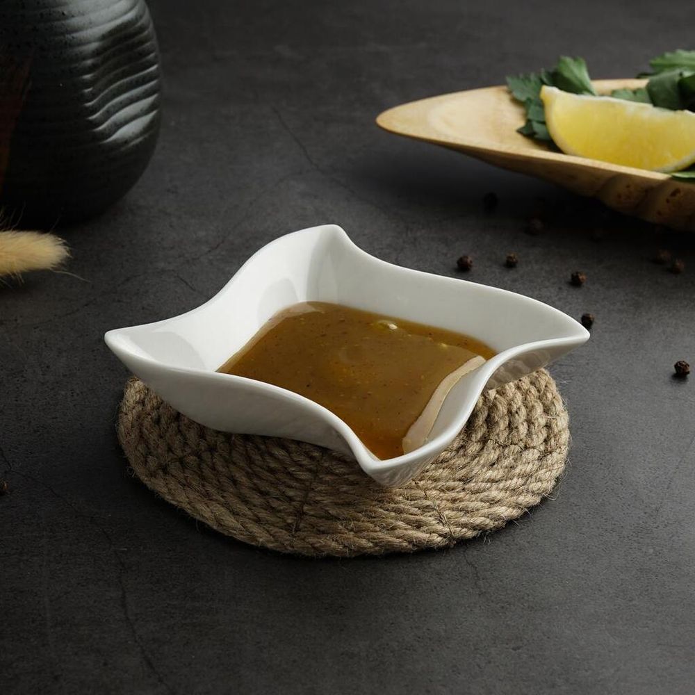 Соусник 60 мл 9,5*9,5 см h2,5 см Mini Mix белый фарфор P.L. Proff Cuisine [6]