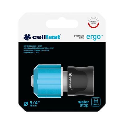 Коннектор CELLFAST ERGOLINE с аквастопом 3/4"
